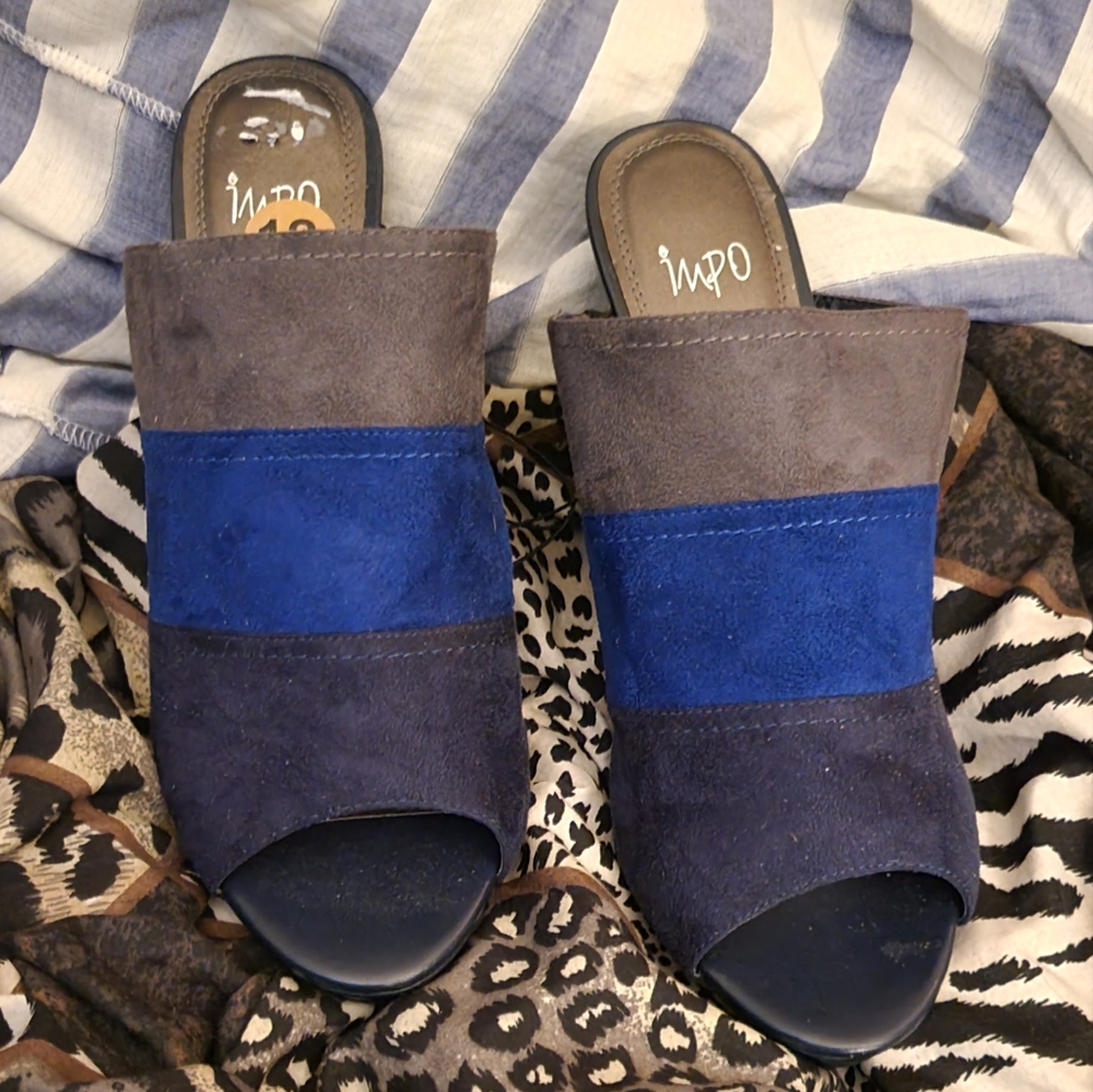 Size 12 Women's Blue, Black and Grey shoes